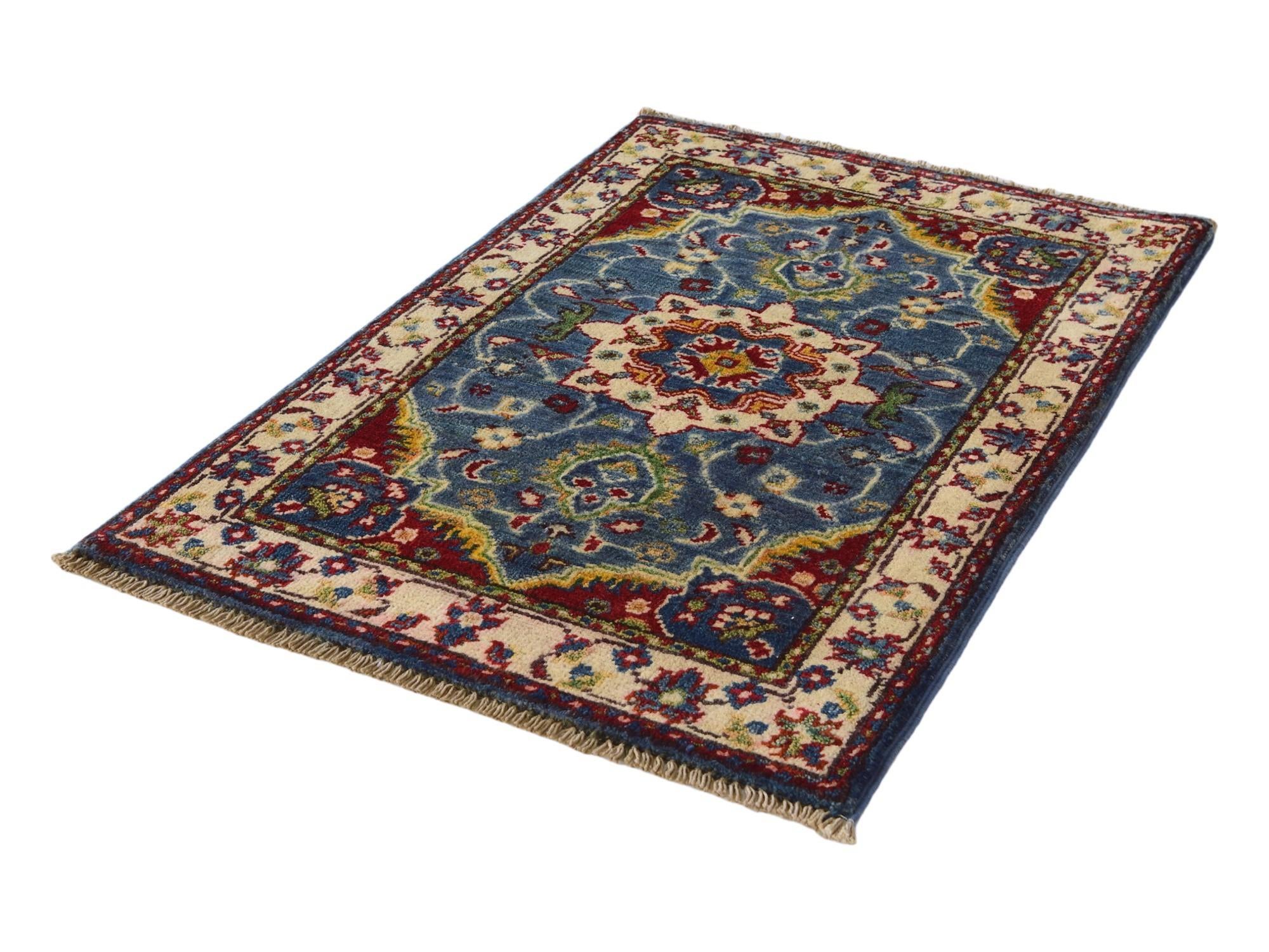 1' 10 x 2' 11 Hand Knotted Kazak Rug