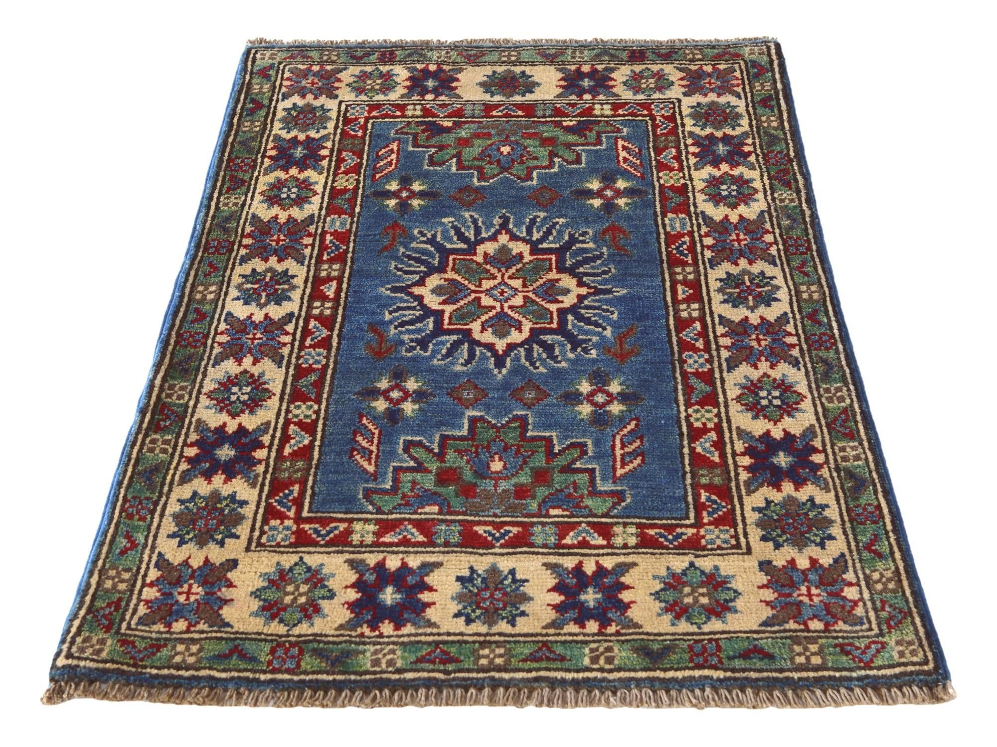 2' 1 x 3' Hand Knotted Kazak Rug