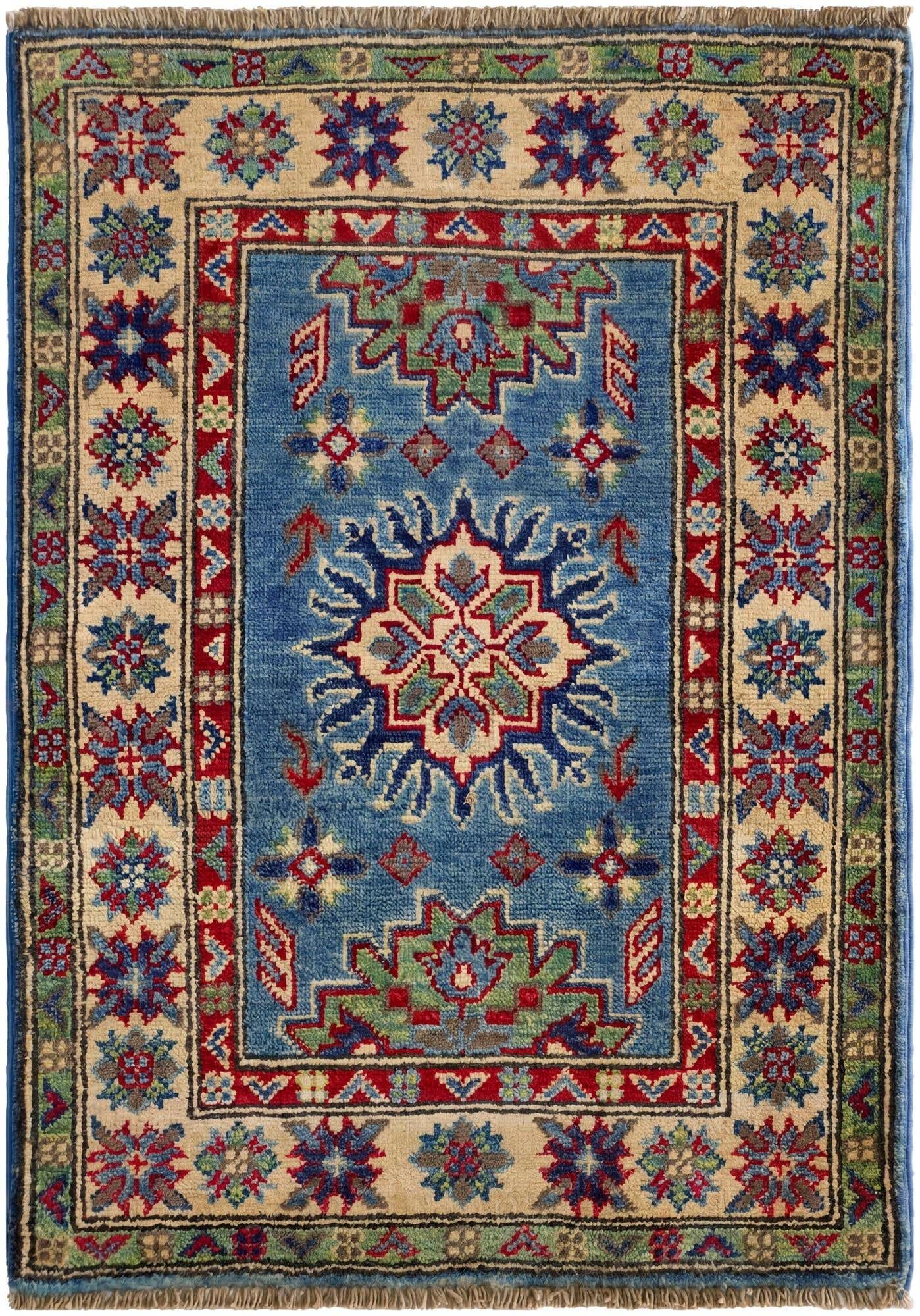 2' 1 x 3' Hand Knotted Kazak Rug