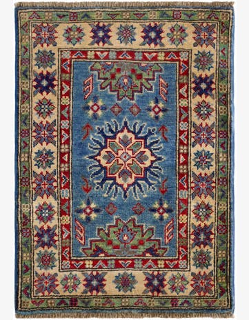 2' 1 x 3' Hand Knotted Kazak Rug