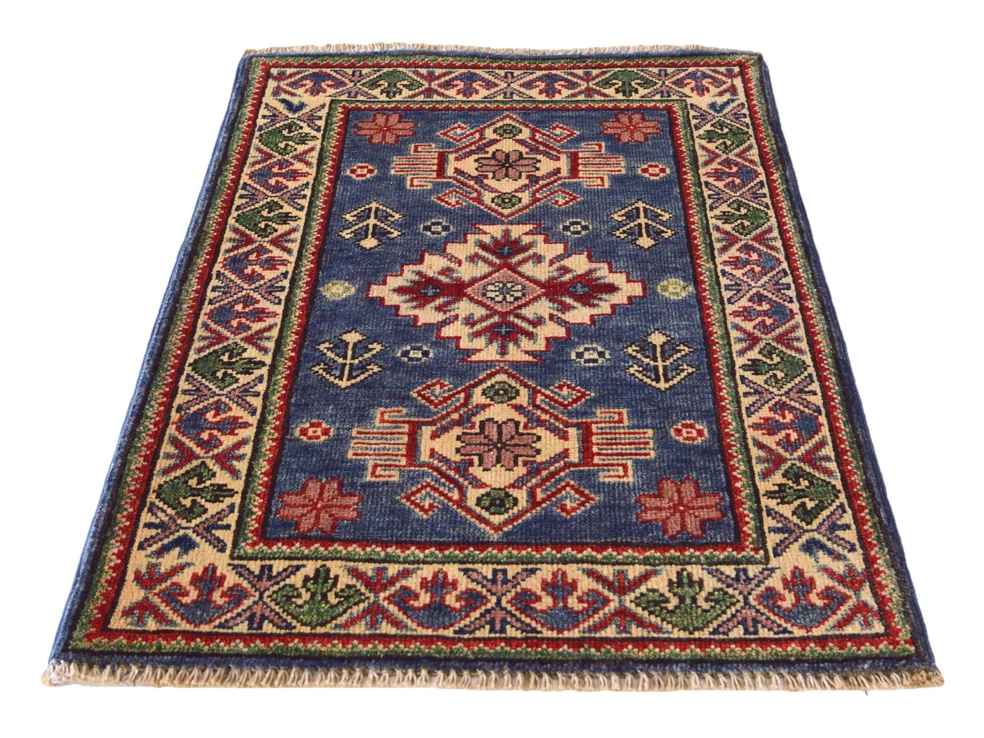 1' 11 x 2' 10 Hand Knotted Kazak Rug