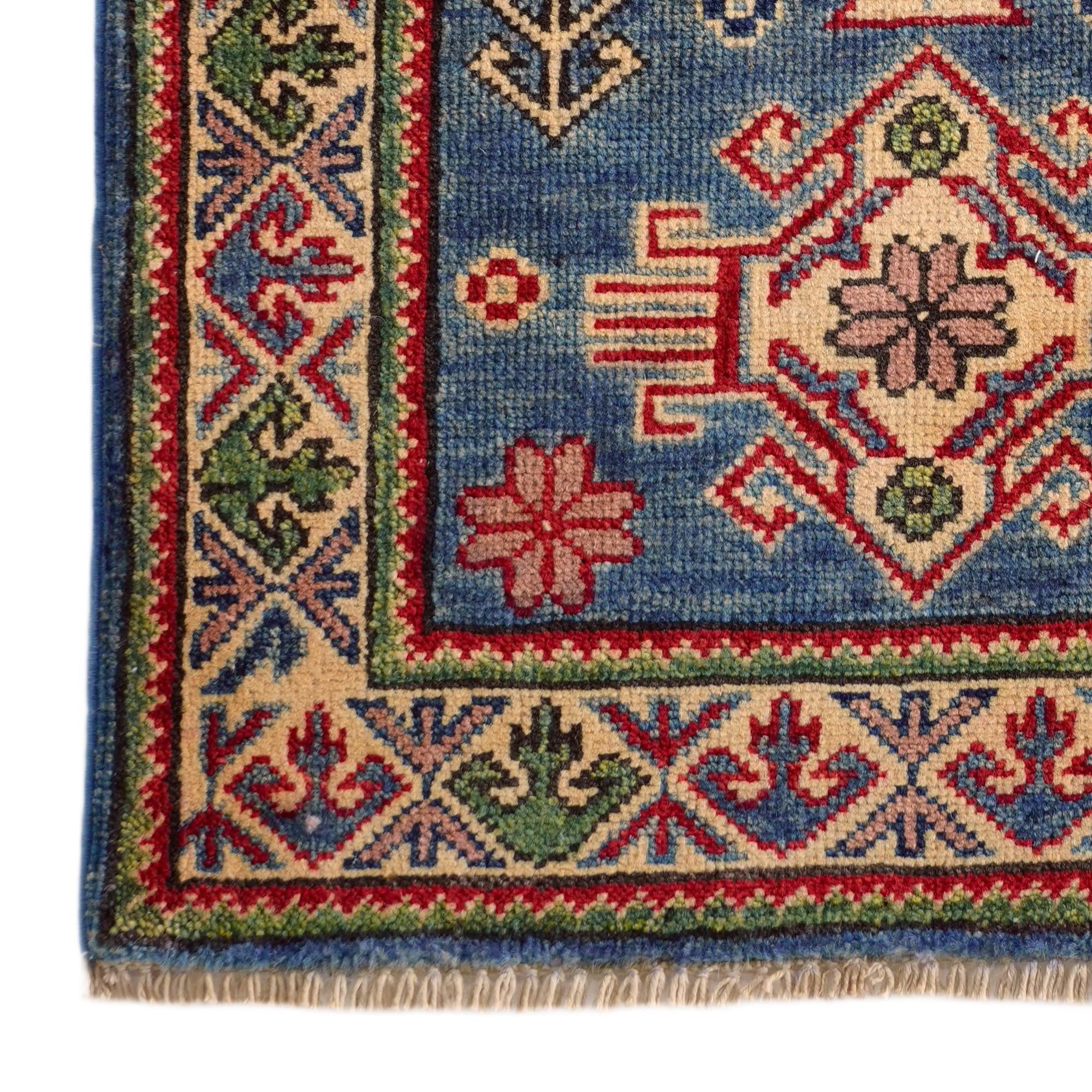 1' 11 x 2' 10 Hand Knotted Kazak Rug