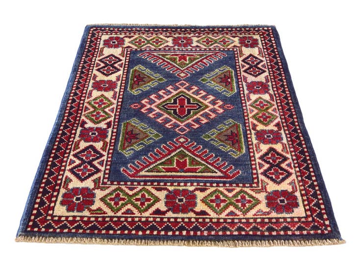 Detail image of 2' x 2' 10 Hand Knotted Kazak Rug