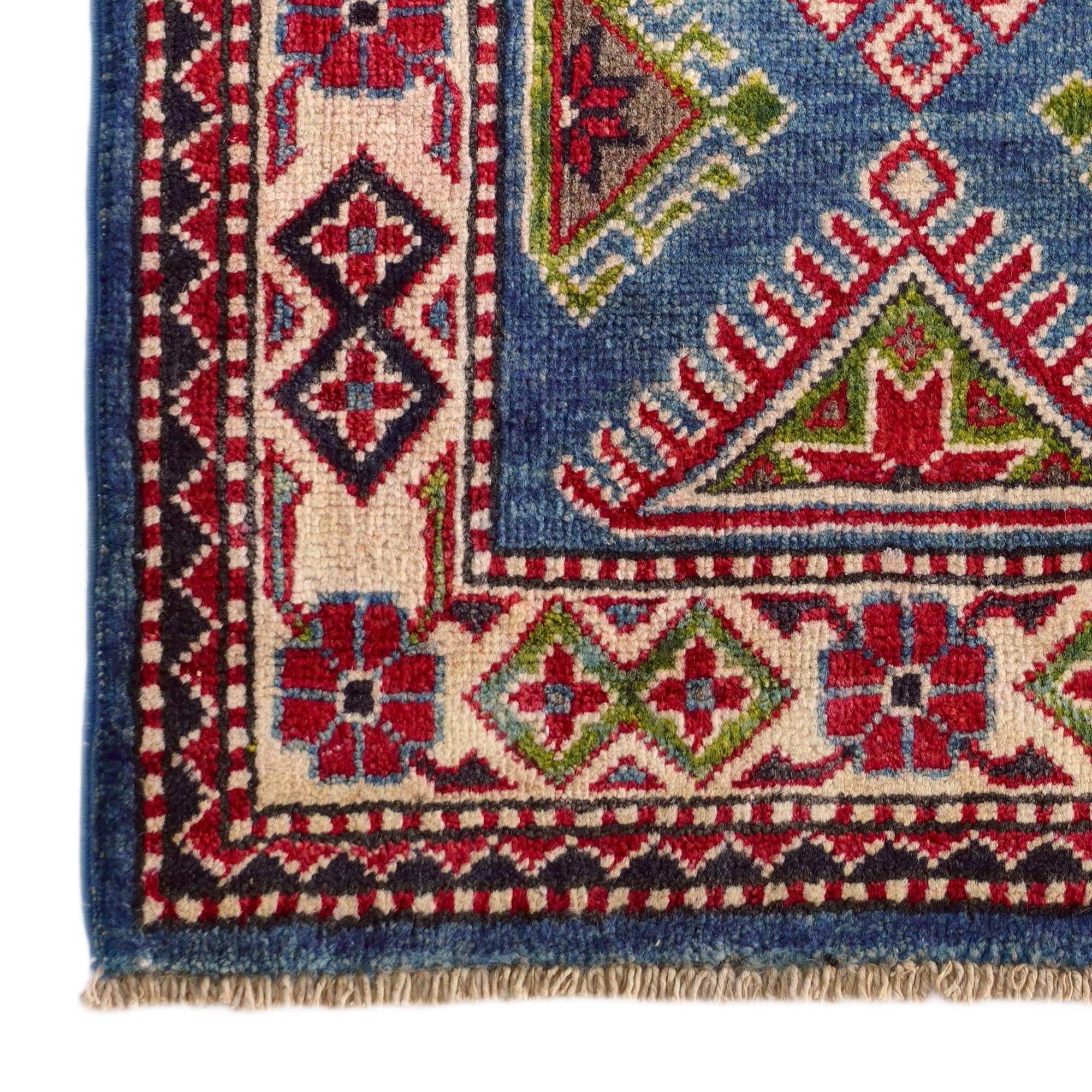 2' x 2' 10 Hand Knotted Kazak Rug