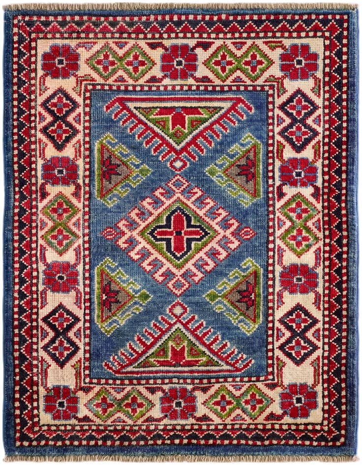 Detail image of 2' x 2' 10 Hand Knotted Kazak Rug