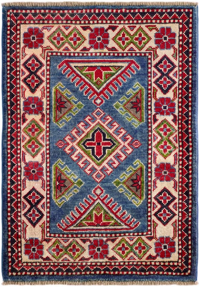 Detail image of 2' x 2' 10 Hand Knotted Kazak Rug