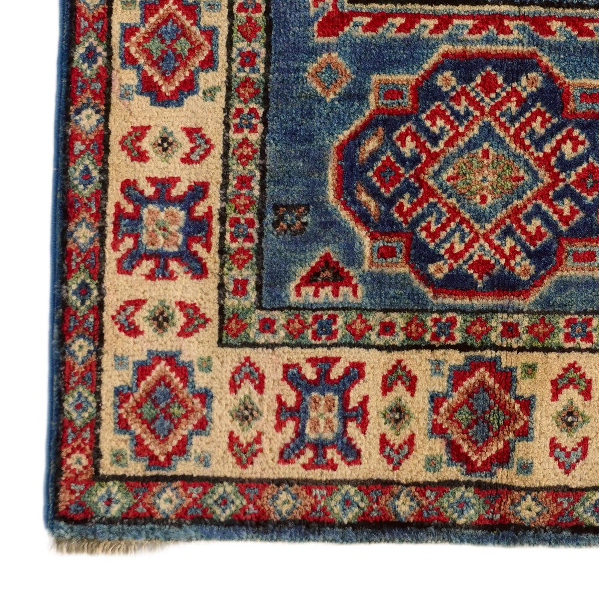 1' 11 x 2' 11 Hand Knotted Kazak Rug