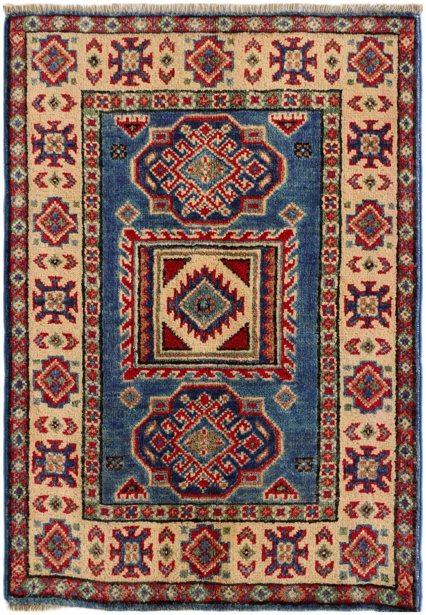 1' 11 x 2' 11 Hand Knotted Kazak Rug