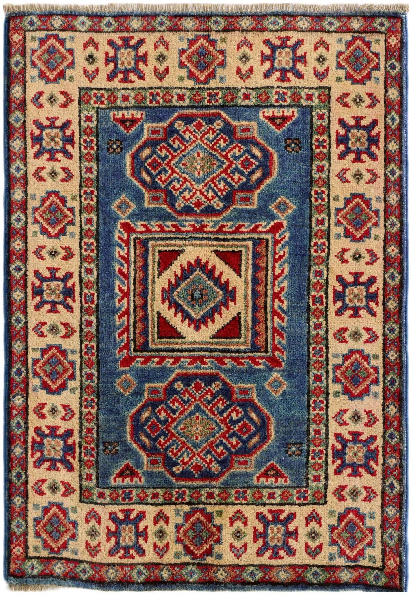 1' 11 x 2' 11 Hand Knotted Kazak Rug