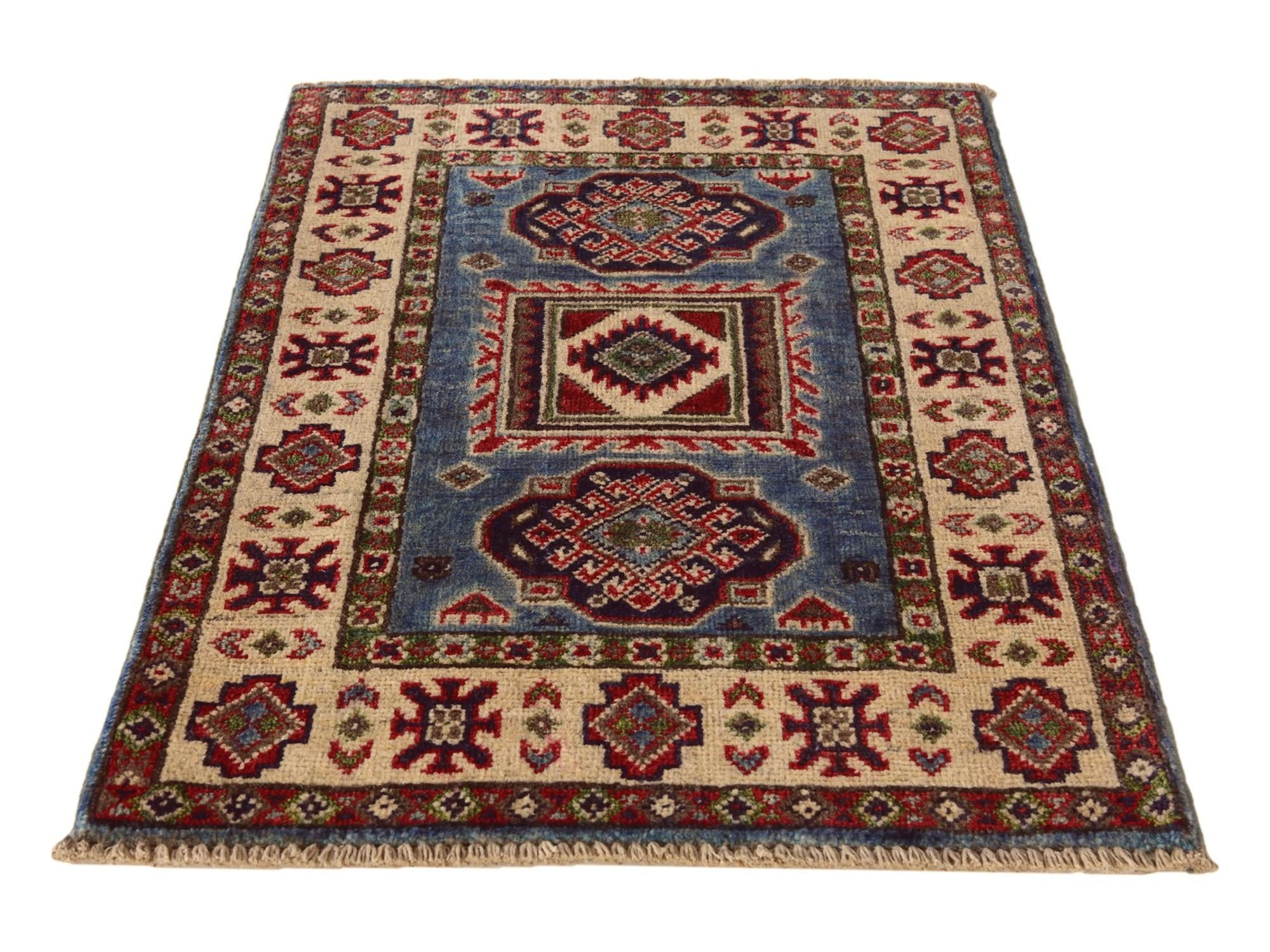2' x 2' 11 Hand Knotted Kazak Rug