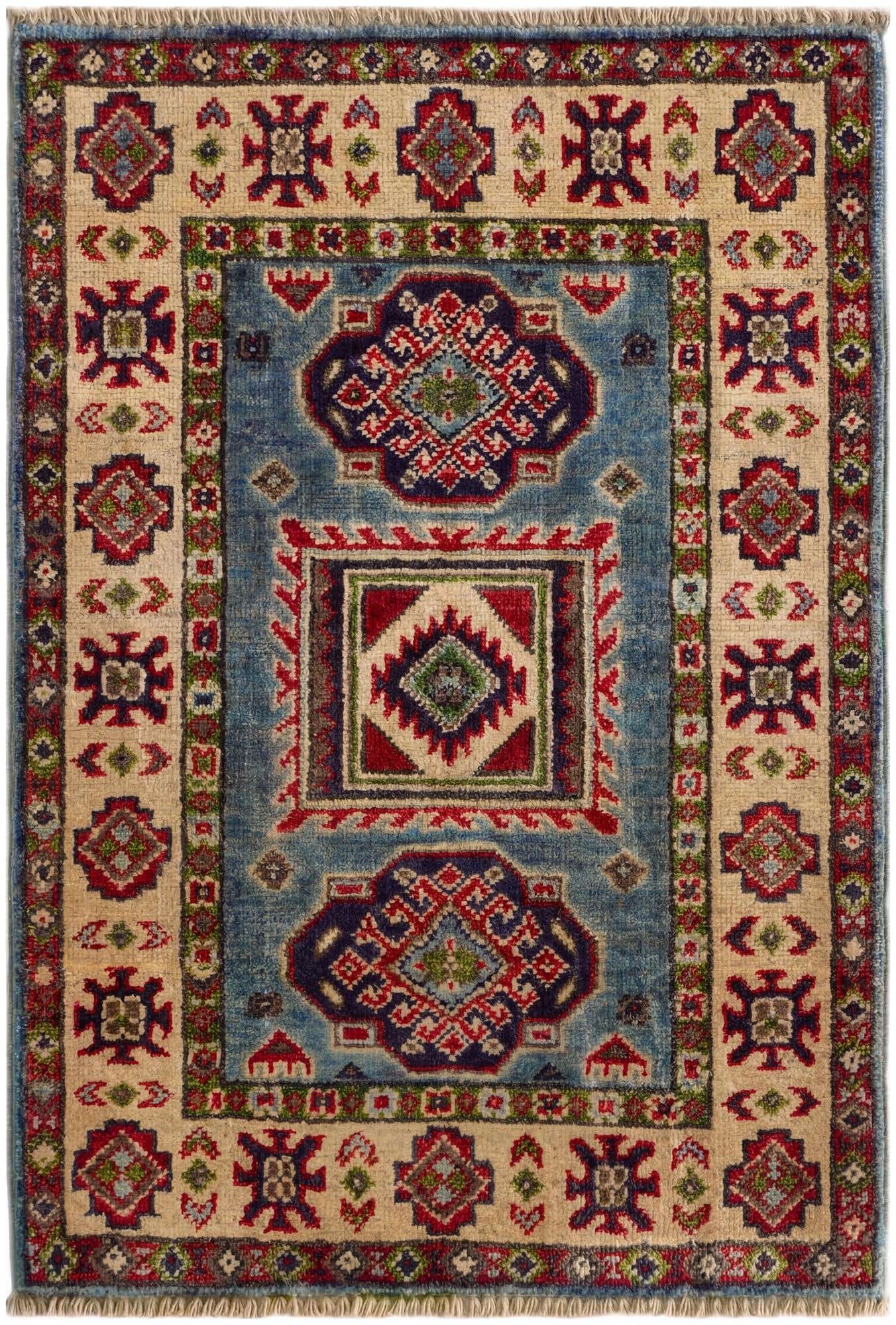2' x 2' 11 Hand Knotted Kazak Rug
