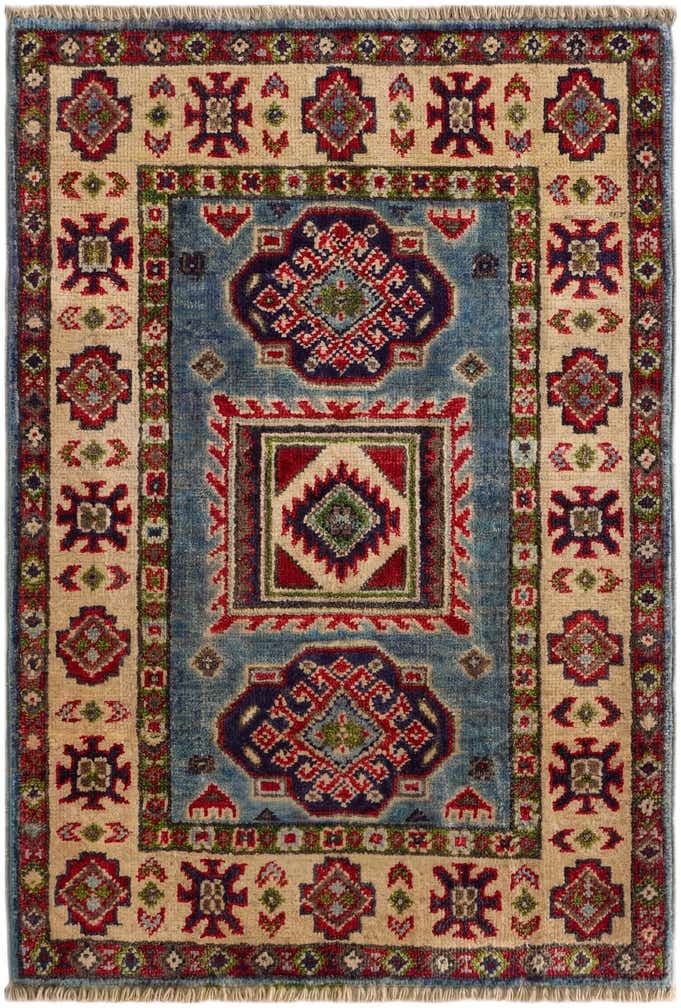 2' x 2' 11 Hand Knotted Kazak Rug