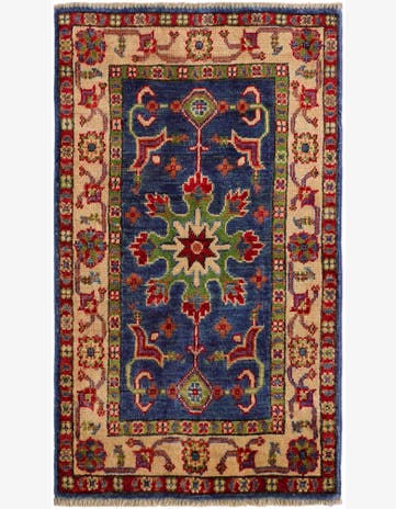 2' x 3' 4 Hand Knotted Kazak Rug