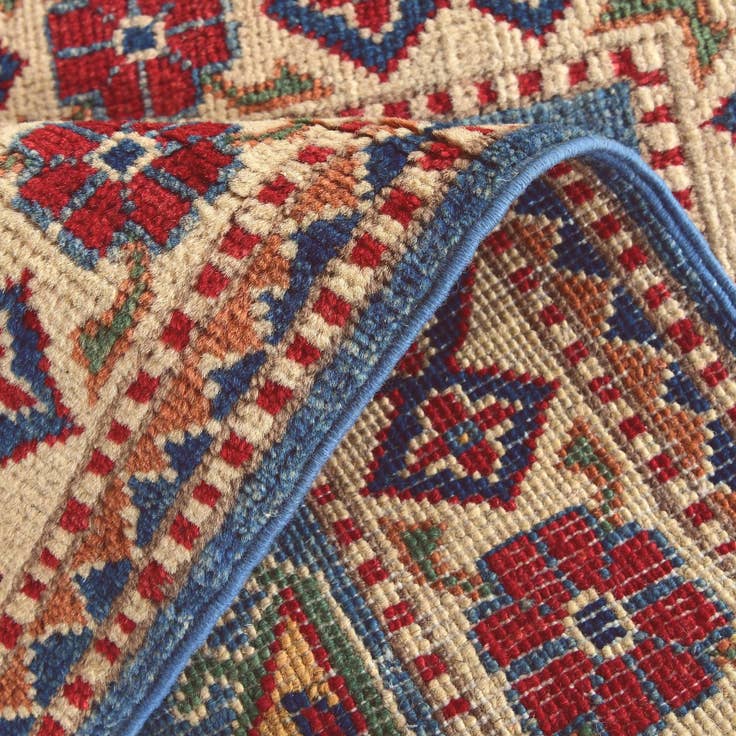 Detail image of 2' 1 x 2' 11 Hand Knotted Kazak Rug