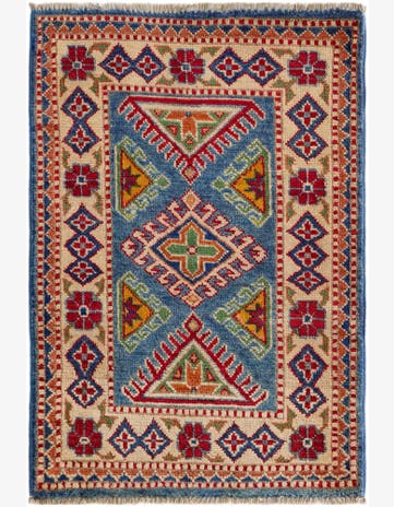 2' 1 x 2' 11 Hand Knotted Kazak Rug