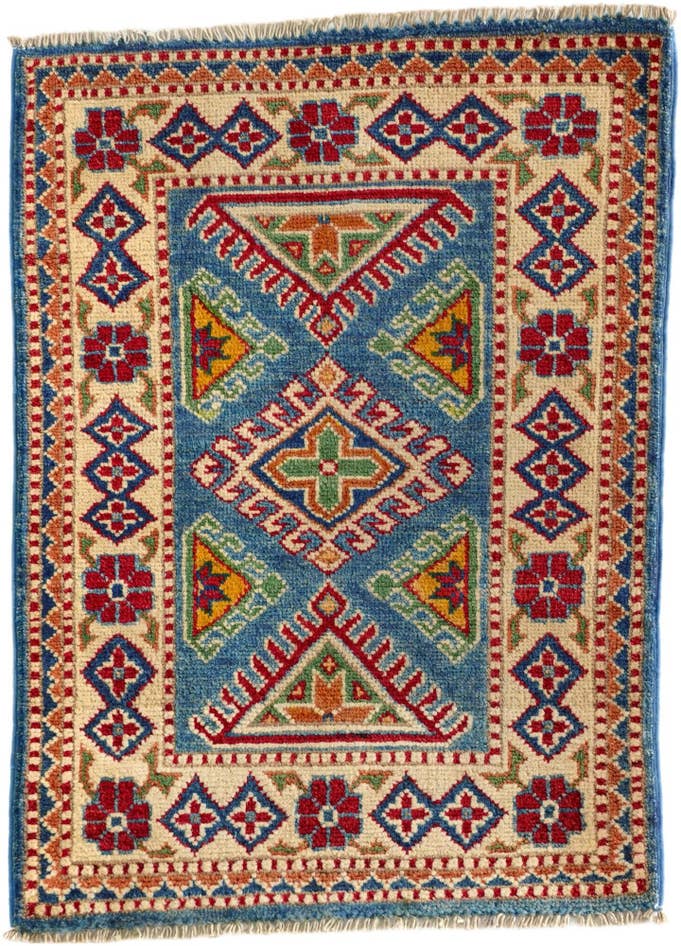 Detail image of 2' 1 x 2' 11 Hand Knotted Kazak Rug