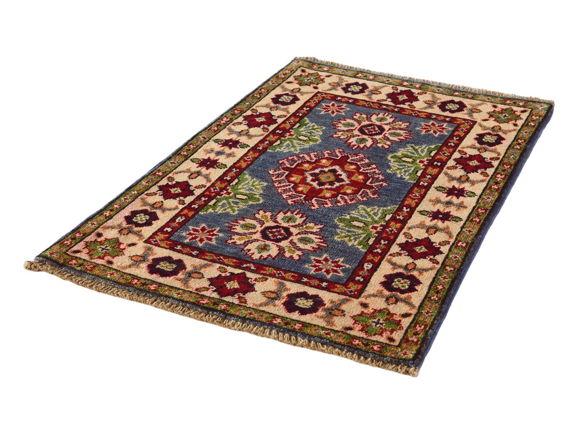 2' x 3' 1 Hand Knotted Kazak Rug
