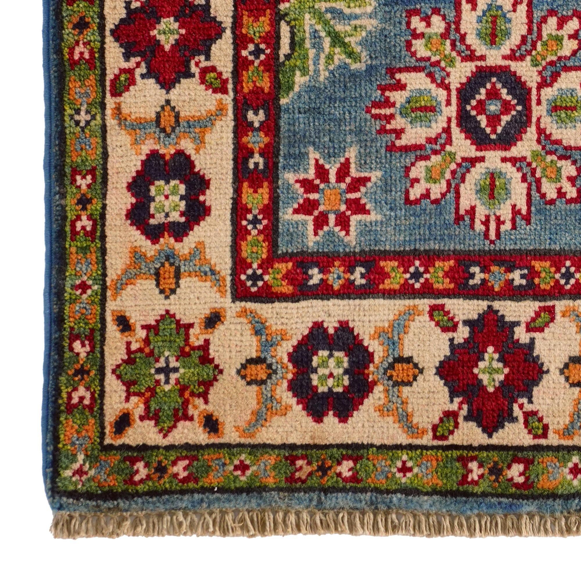 2' x 3' 1 Hand Knotted Kazak Rug