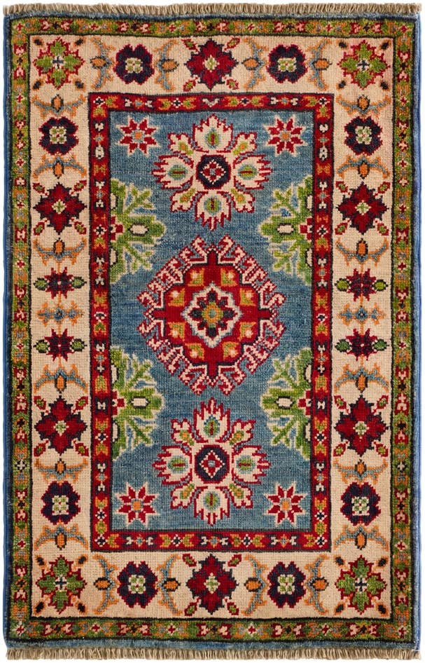 Detail image of 2' x 3' 1 Hand Knotted Kazak Rug