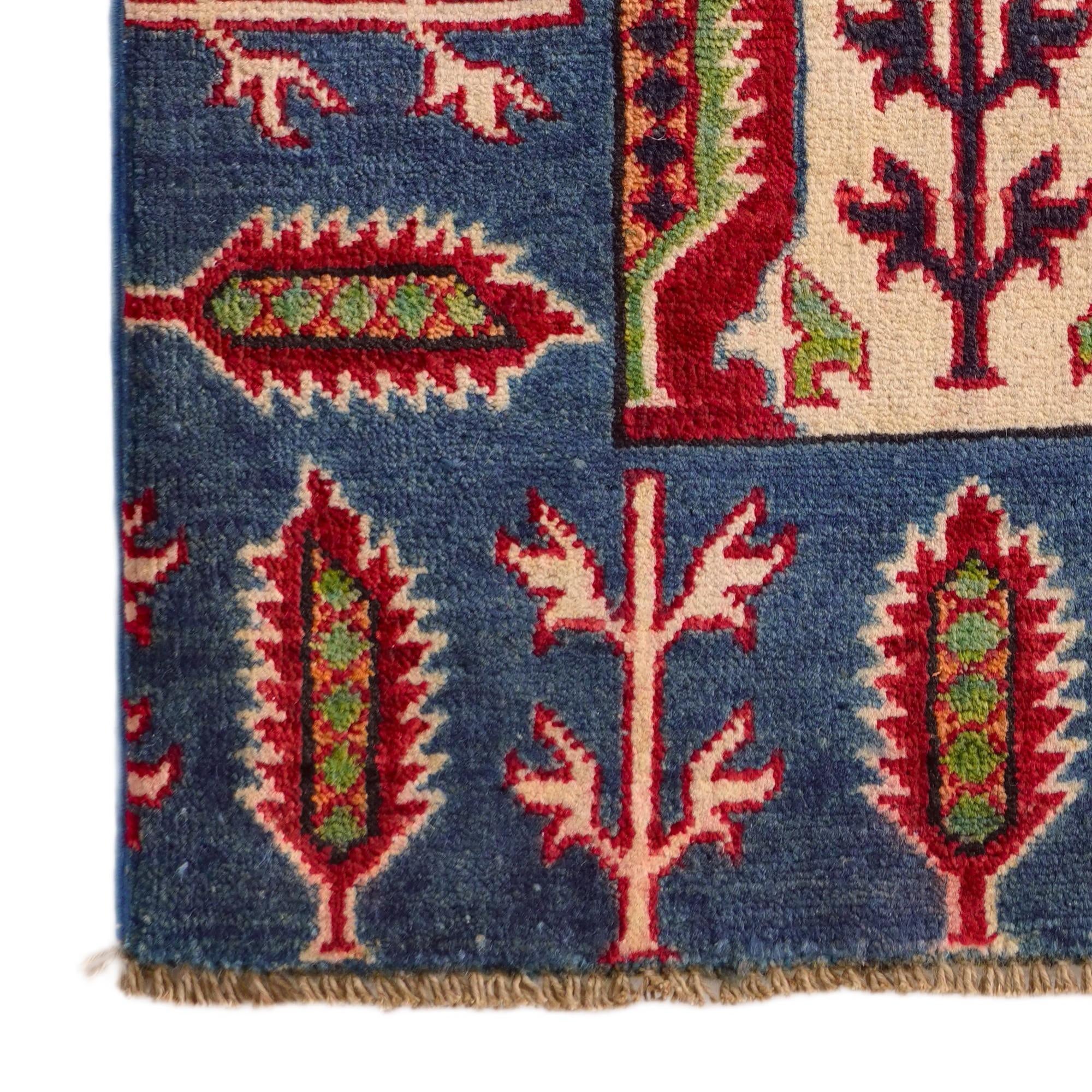 2' x 3' Hand Knotted Kazak Rug