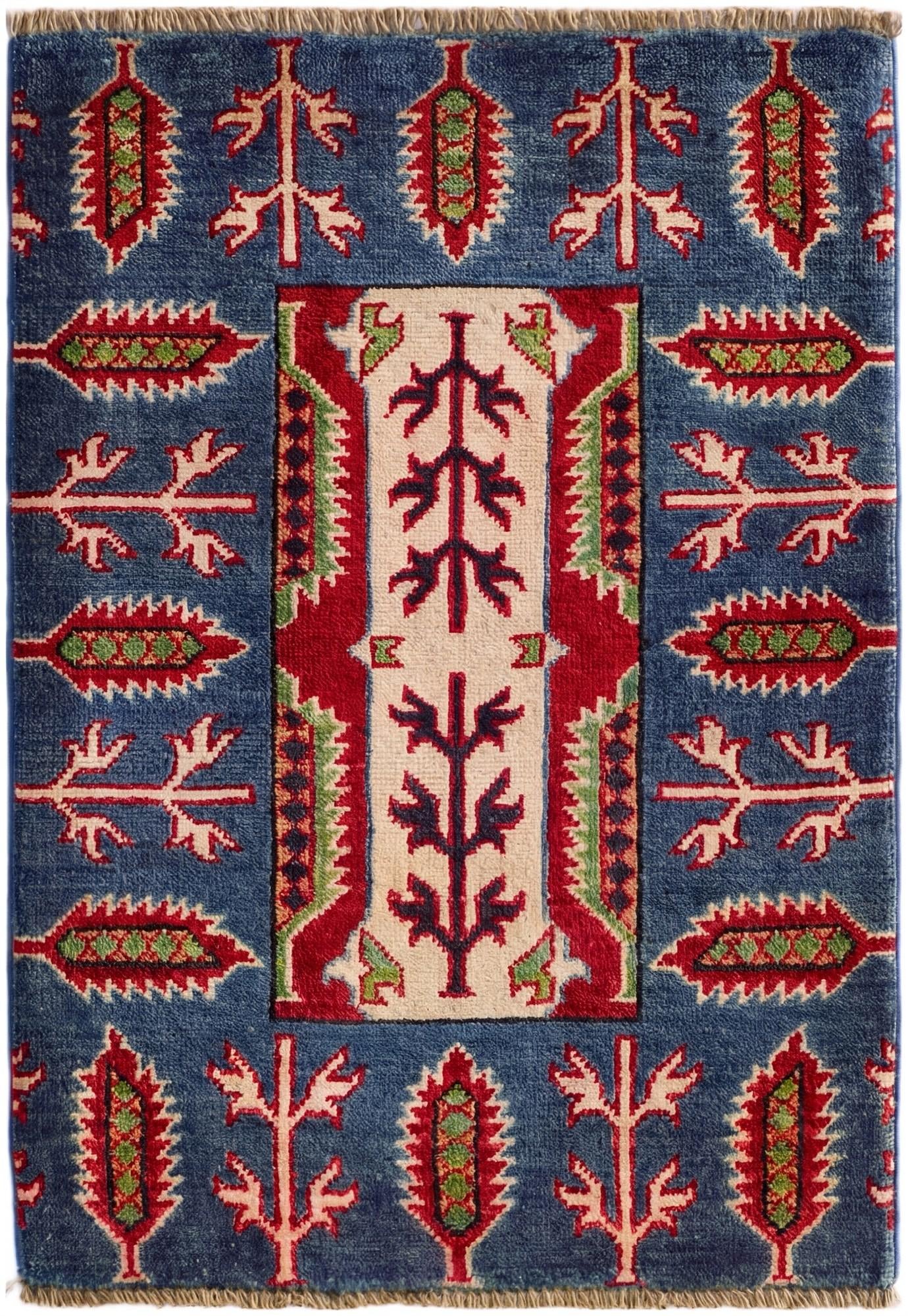 2' x 3' Hand Knotted Kazak Rug