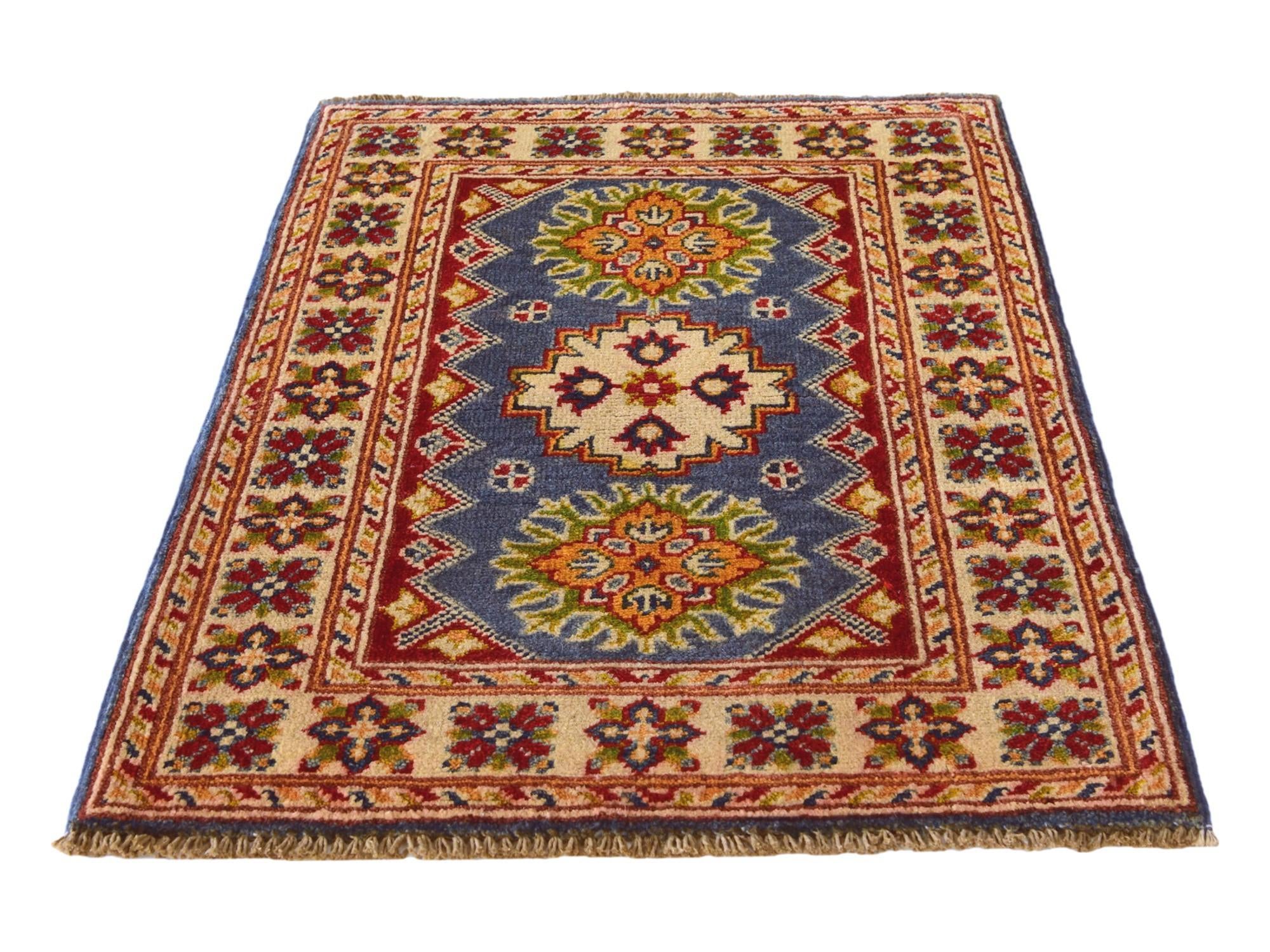 2' x 3' 1 Hand Knotted Kazak Rug