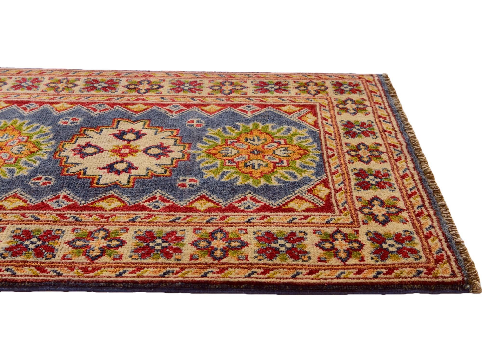 2' x 3' 1 Hand Knotted Kazak Rug