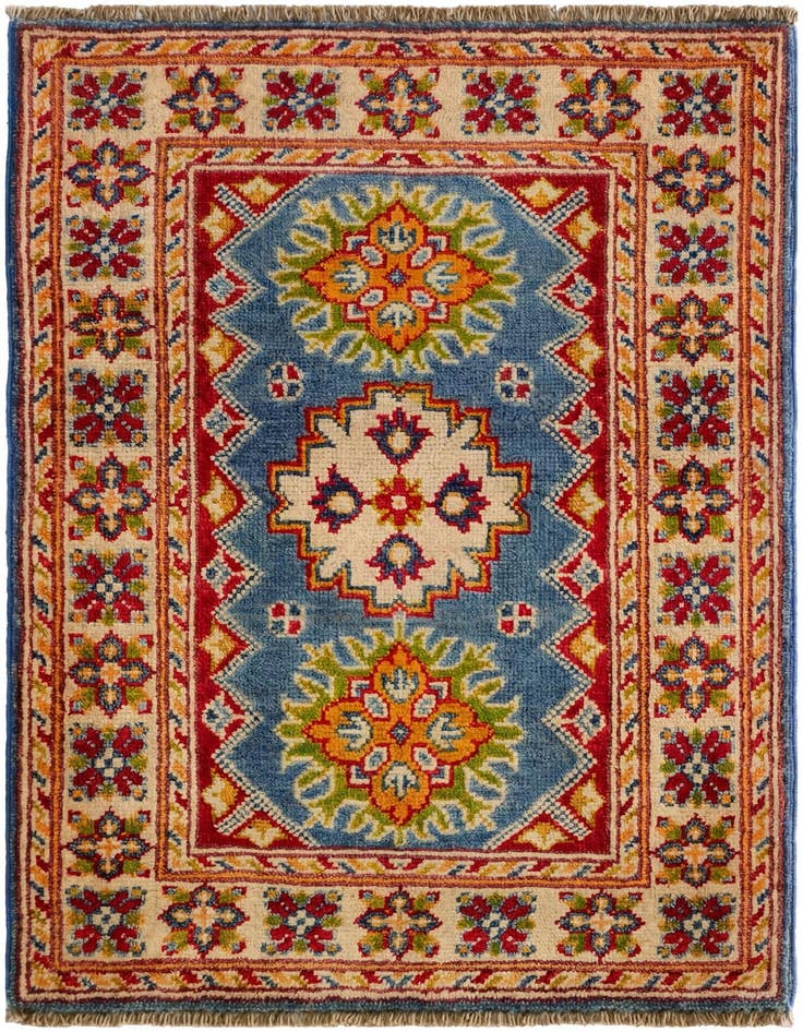 Detail image of 2' x 3' 1 Hand Knotted Kazak Rug