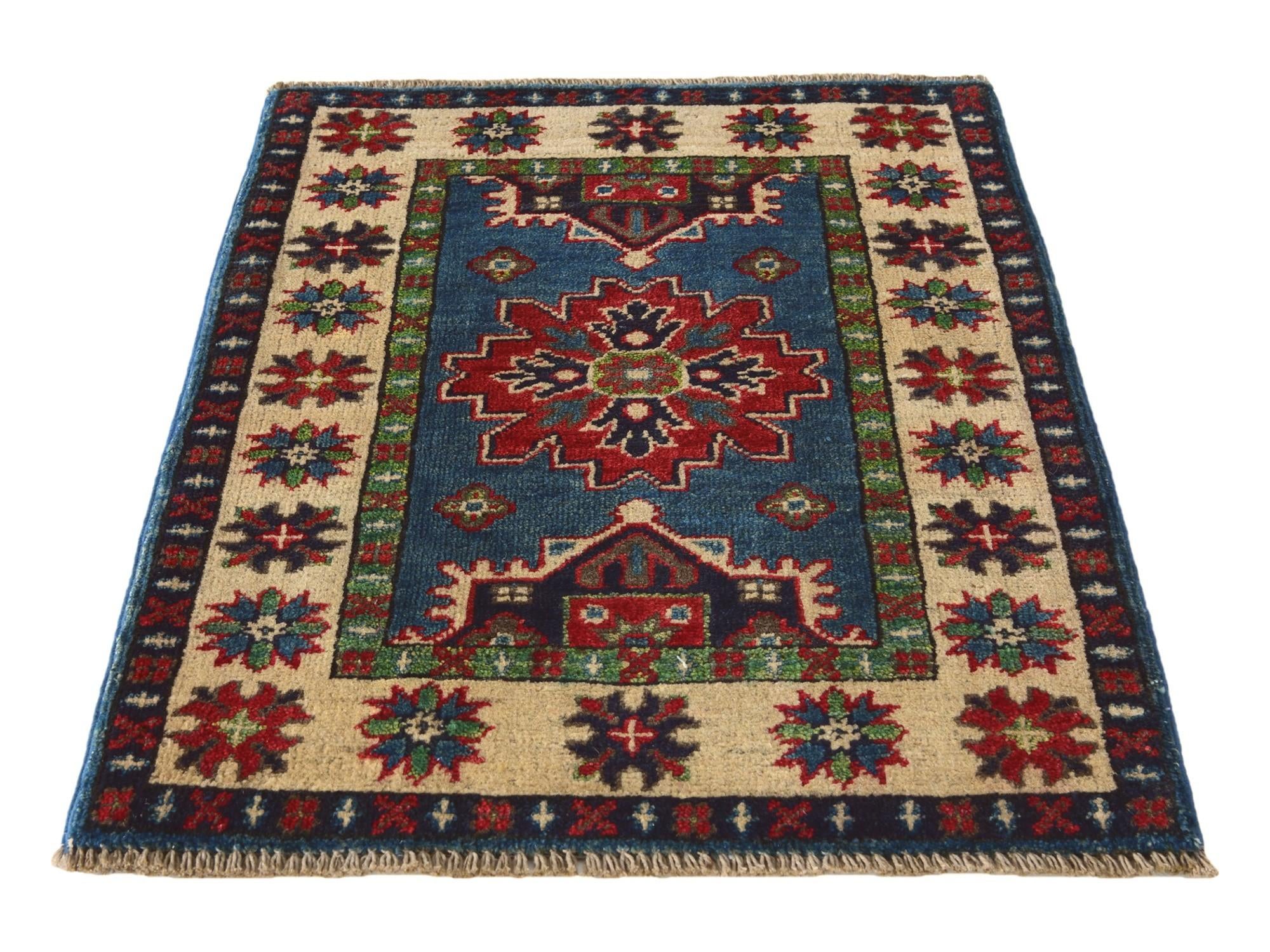 2' 3 x 3' Hand Knotted Kazak Rug