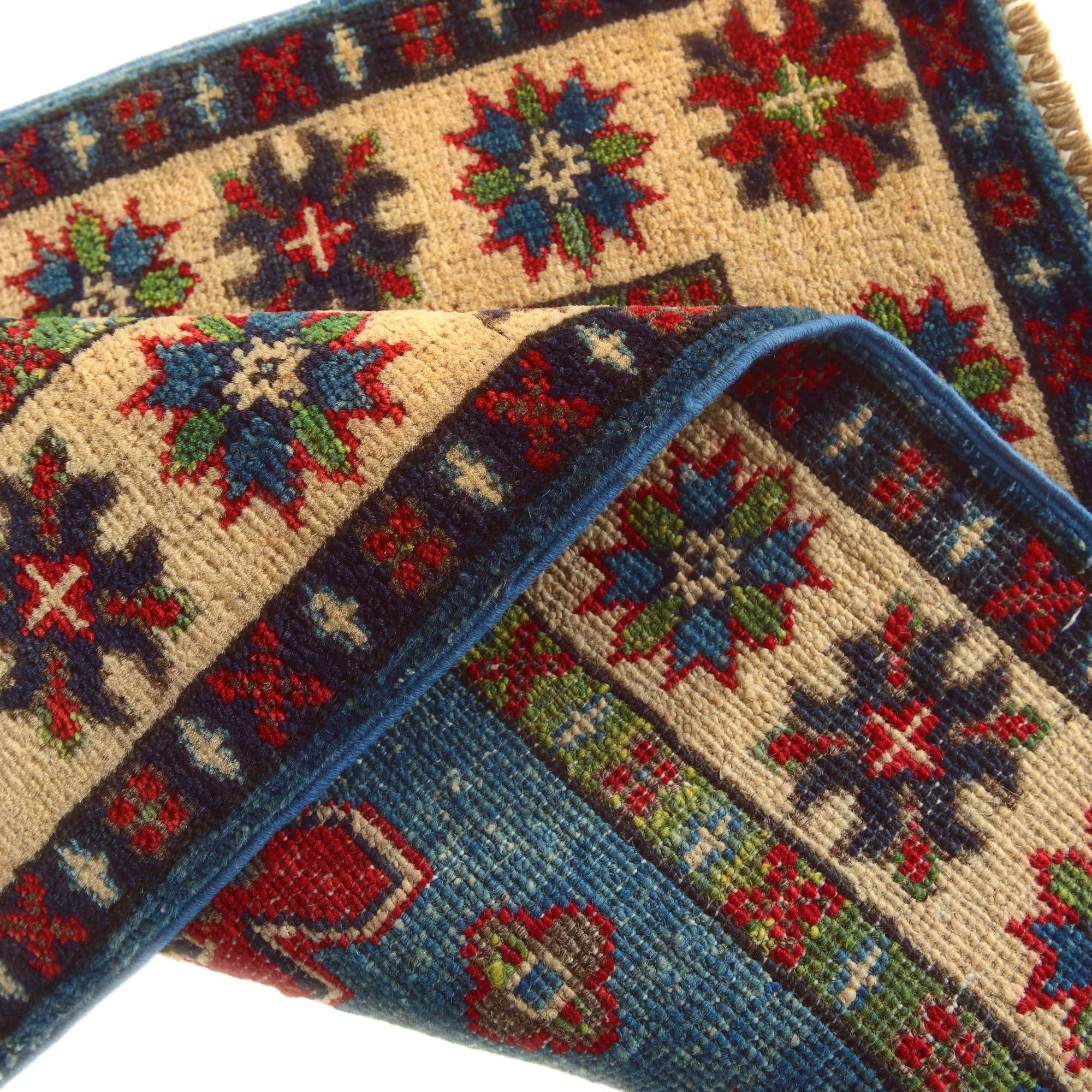 2' 3 x 3' Hand Knotted Kazak Rug