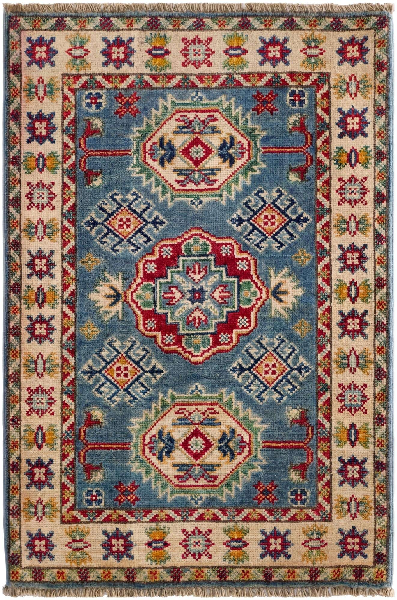 2' 1 x 3' 2 Hand Knotted Kazak Rug