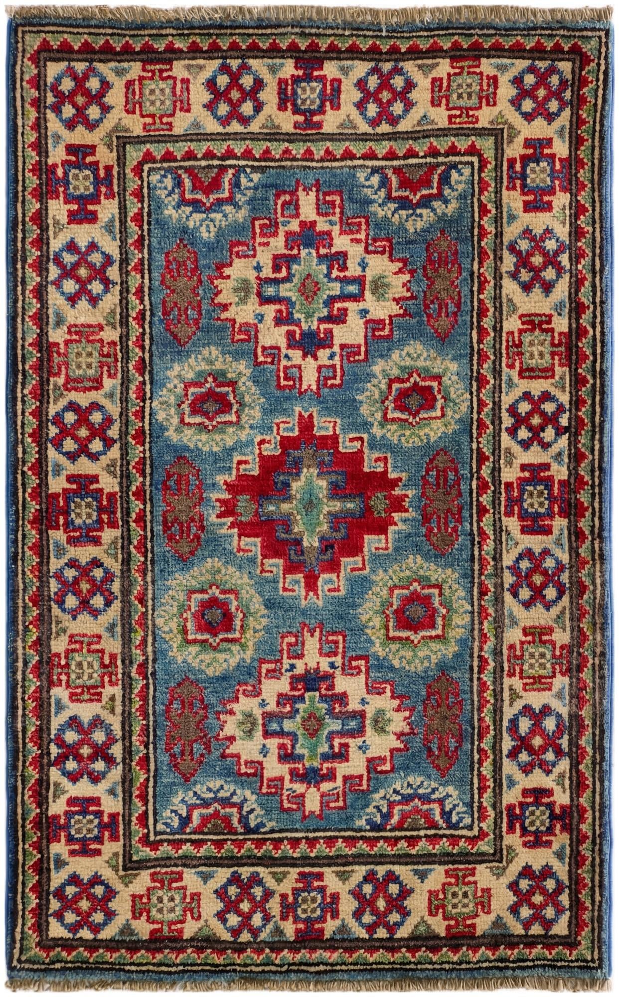 2' x 3' 2 Hand Knotted Kazak Rug