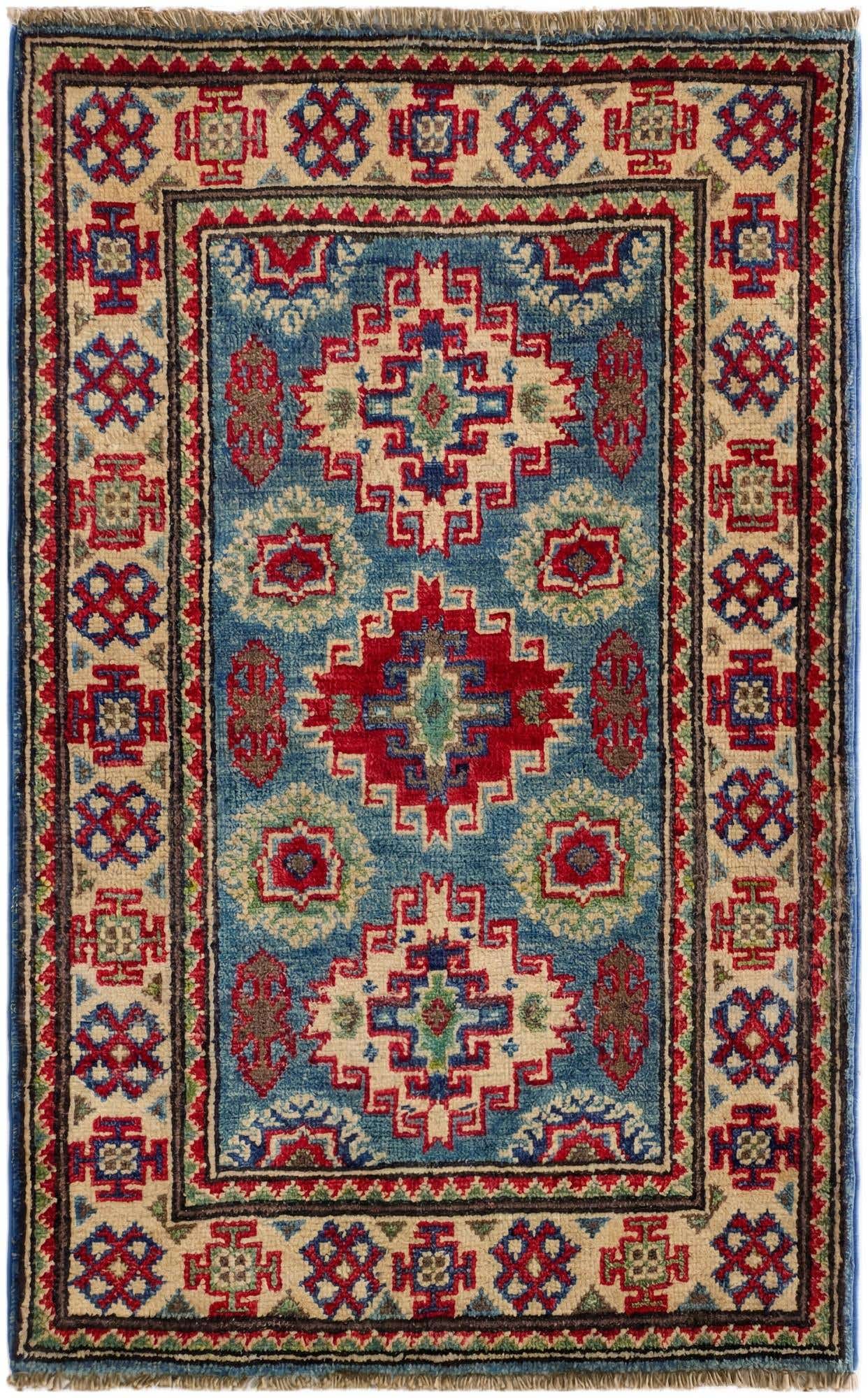 2' x 3' 2 Hand Knotted Kazak Rug