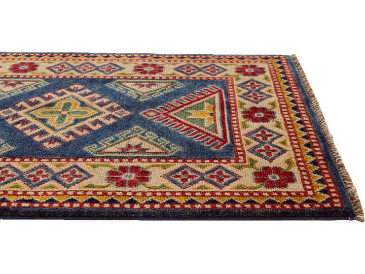 1' 11 x 3' 3 Hand Knotted Kazak Rug