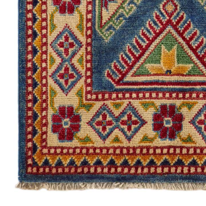 1' 11 x 3' 3 Hand Knotted Kazak Rug