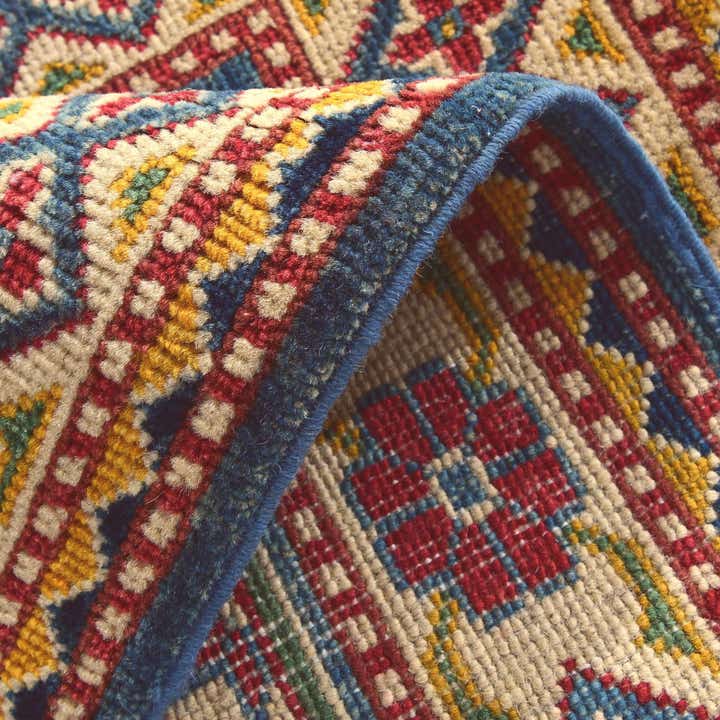 1' 11 x 3' 3 Hand Knotted Kazak Rug