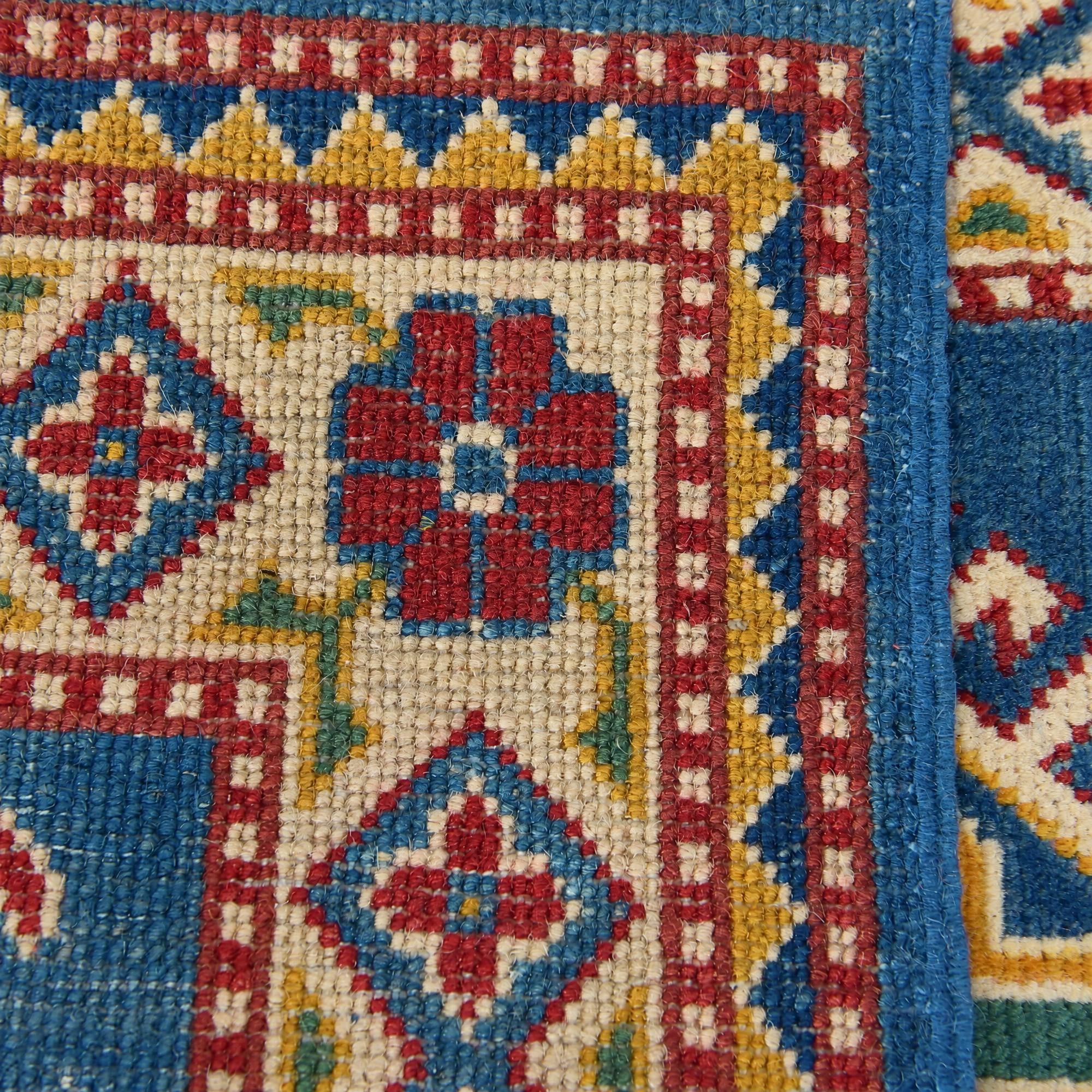 60cm x 100cm Hand Knotted Kazak Rug