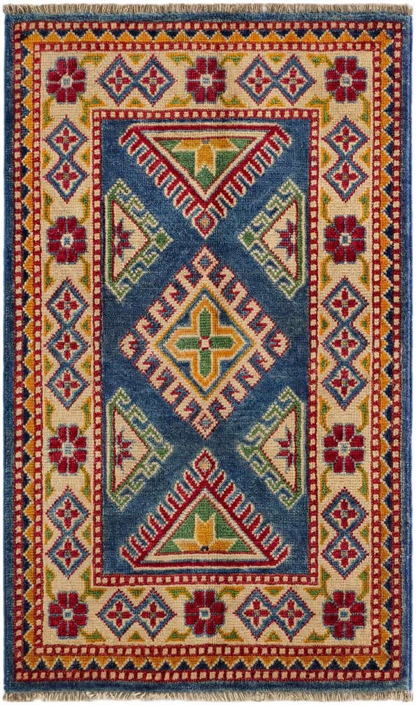1' 11 x 3' 3 Hand Knotted Kazak Rug