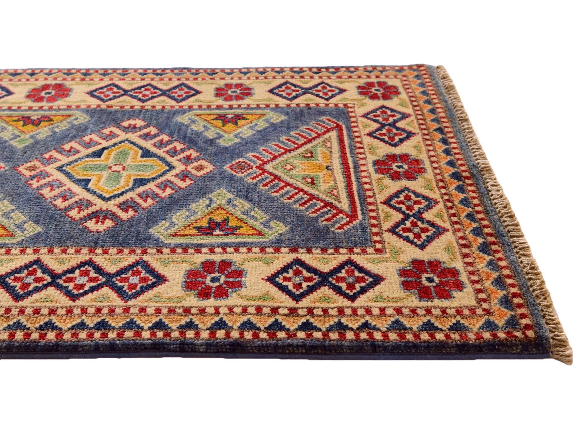 2' x 3' Hand Knotted Kazak Rug