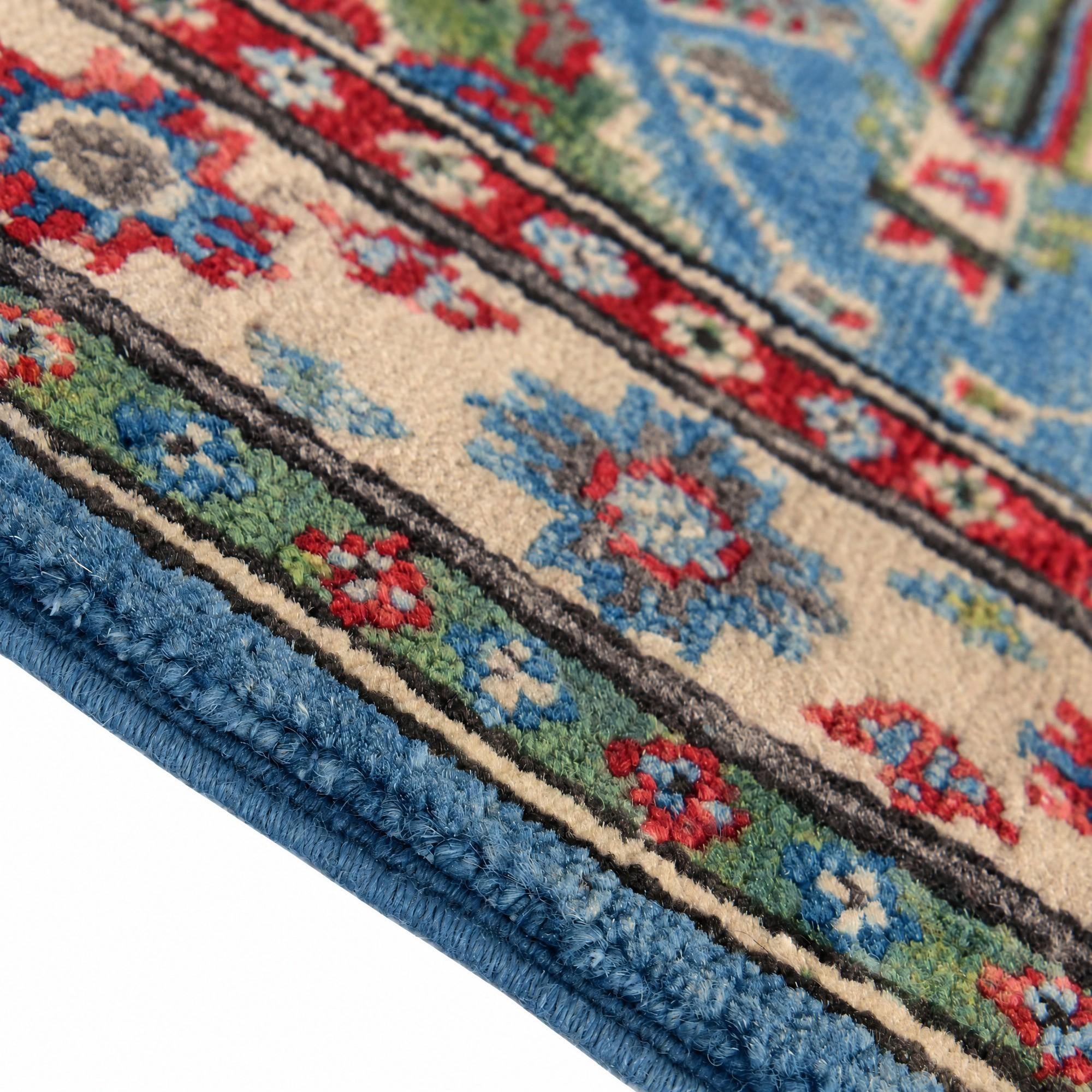 Detail image 8 of 12: 2' x 2' 11 Hand Knotted Kazak Rug