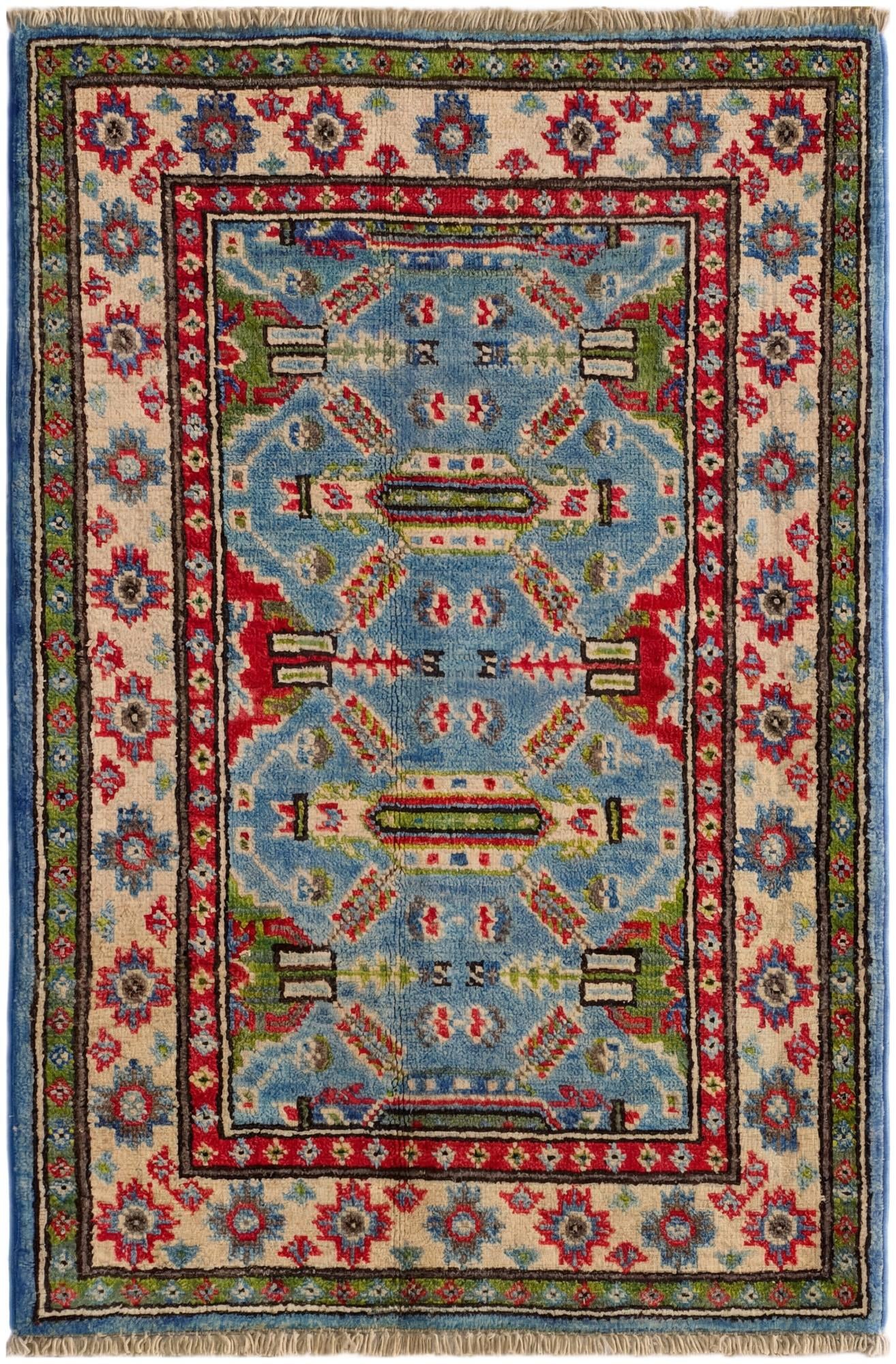 2' x 2' 11 Hand Knotted Kazak Rug