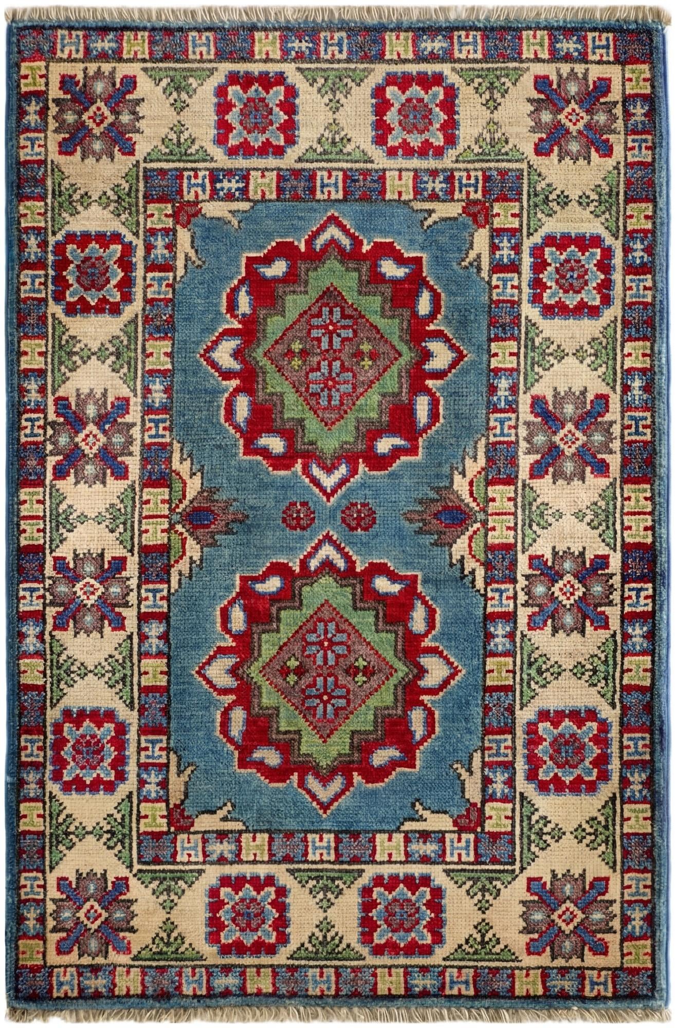 2' x 3' 2 Hand Knotted Kazak Rug