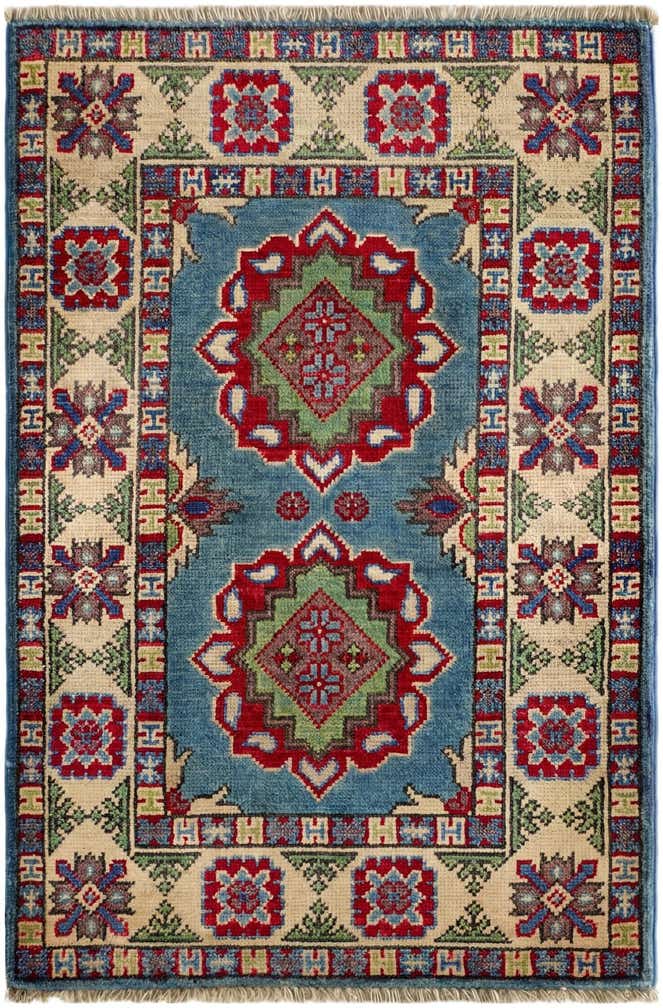 2' x 3' 2 Hand Knotted Kazak Rug
