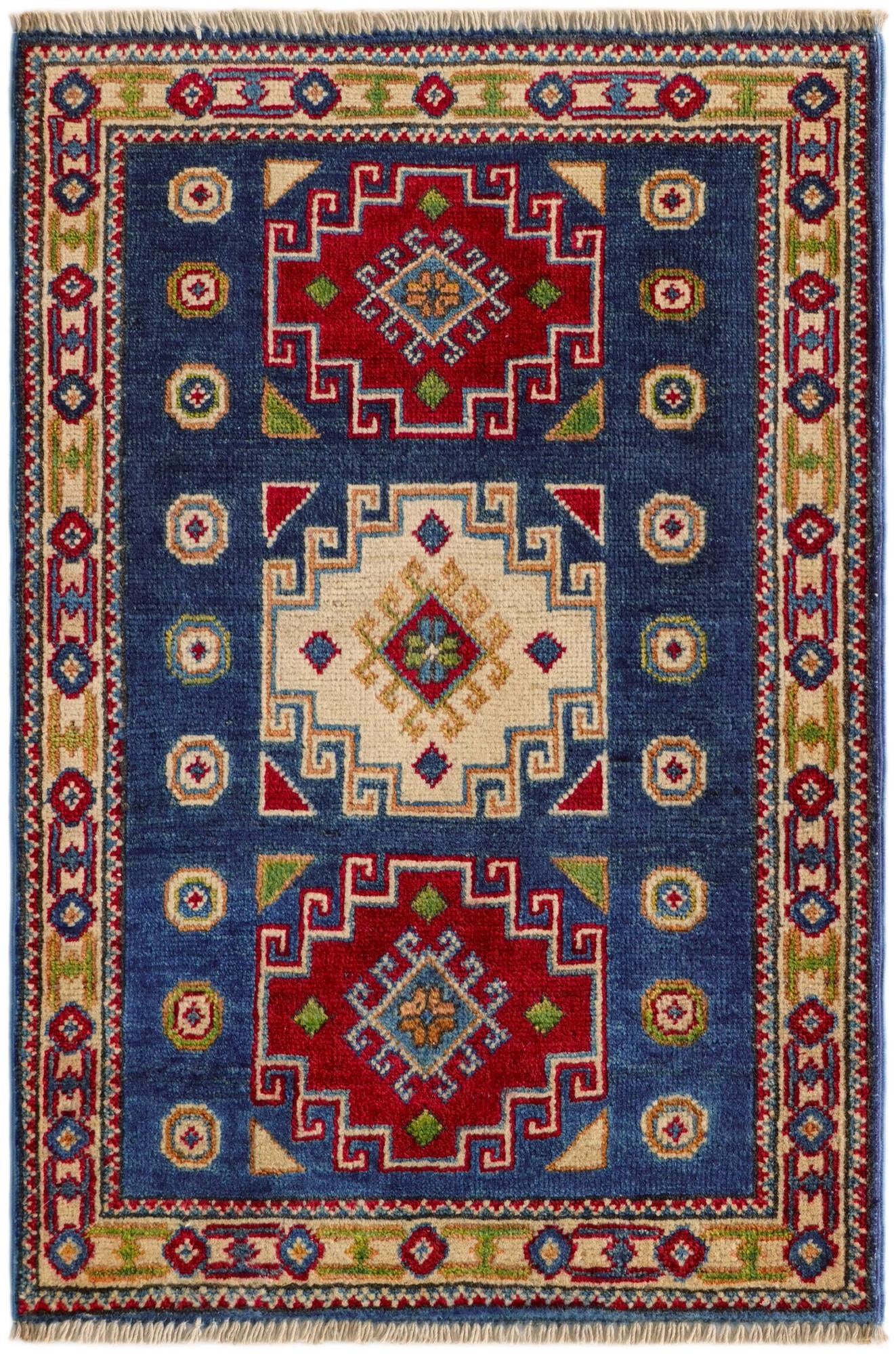 2' x 3' Hand Knotted Kazak Rug