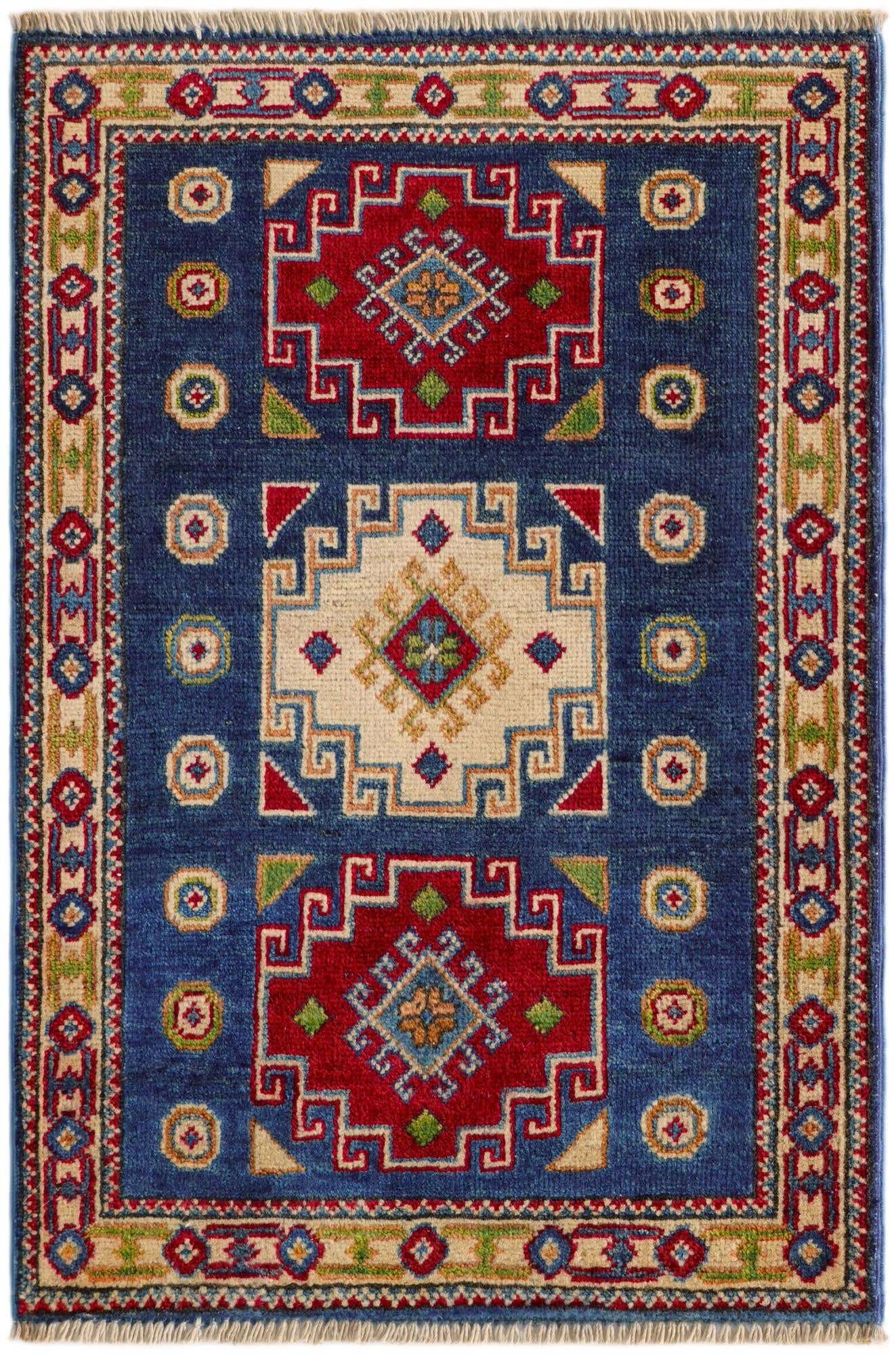 2' x 3' Hand Knotted Kazak Rug