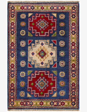 2' x 3' Hand Knotted Kazak Rug