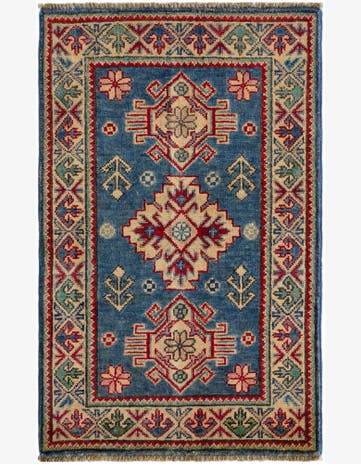 2' x 3' 3 Hand Knotted Kazak Rug