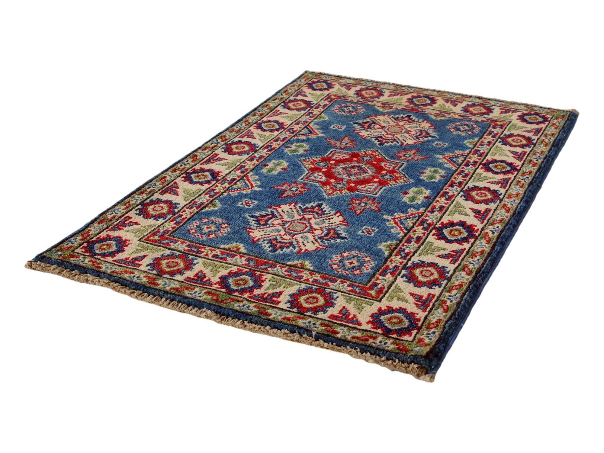 2' x 3' 4 Hand Knotted Kazak Rug