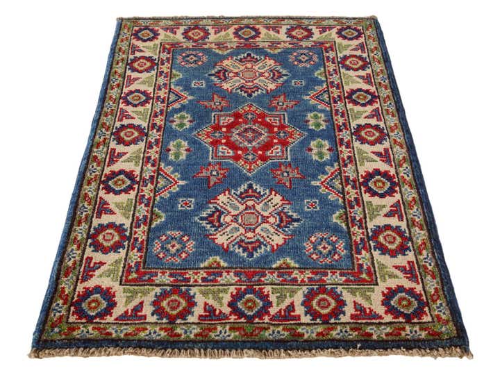 2' x 3' 4 Hand Knotted Kazak Rug