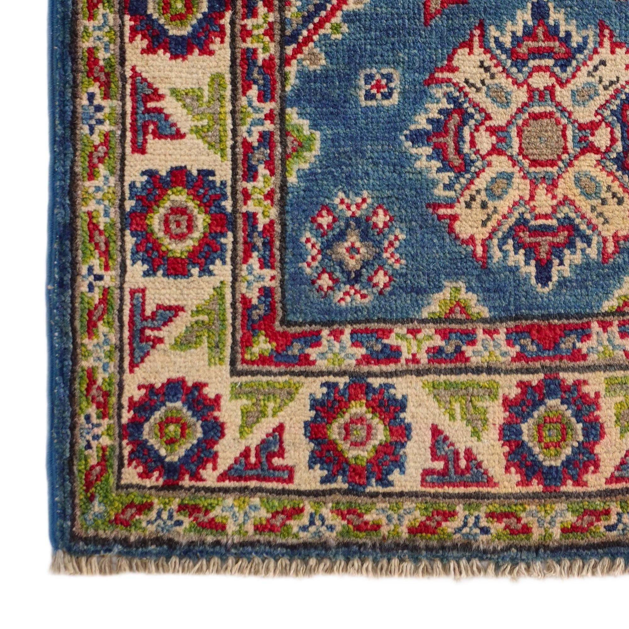 2' x 3' 4 Hand Knotted Kazak Rug